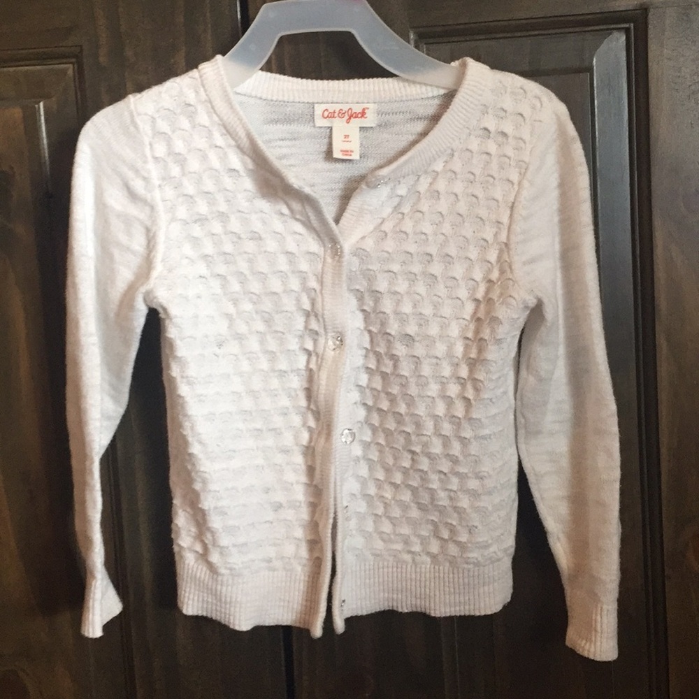 White button up cardigan, no stains or tears